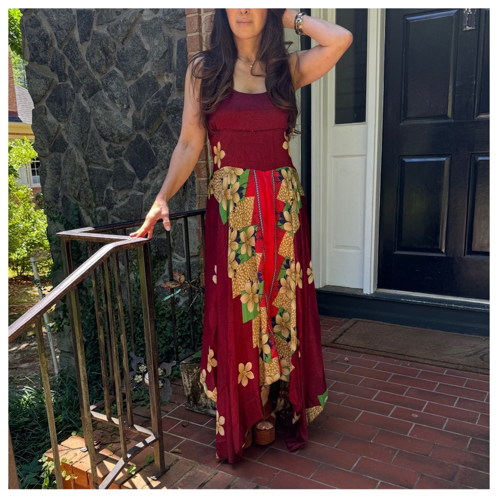 Beautiful Silk Blend One of a Kind Sleeveless Maxi Dress